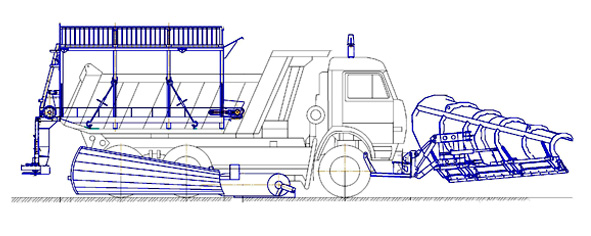 Плужный снегоочиститель чертеж