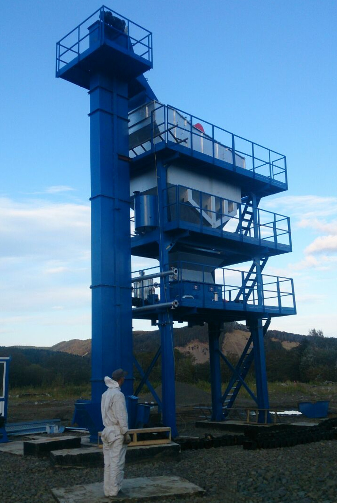 Монтаж асфальтобетонного завода ДС-185-80 на острове Сахалин