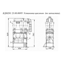Блок циклонов КДМ201 23.01.000 КДМ201